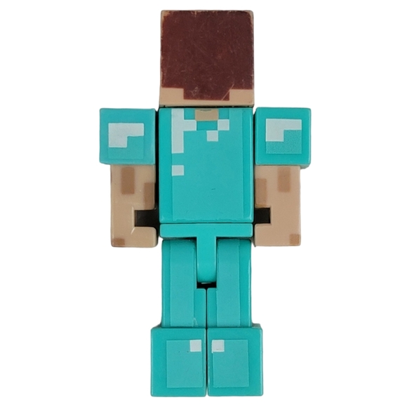 Minecraft Overworld Steve w Diamond Armor 2.5" Figure Series 2 Fully Articulated - Picture 6 of 6
